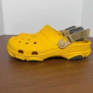 Crocs All Terrain Clogs Canary Yellow M7 W9 Adjustable trail strap